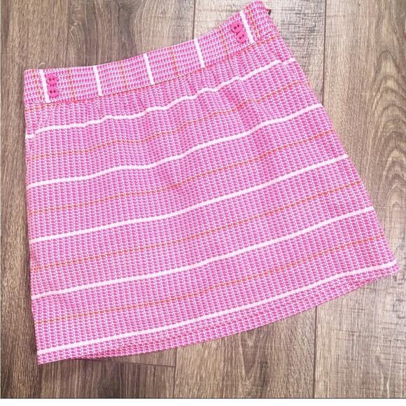 Vineyard vines pink whale print striped mini skirt - Picture 1 of 7